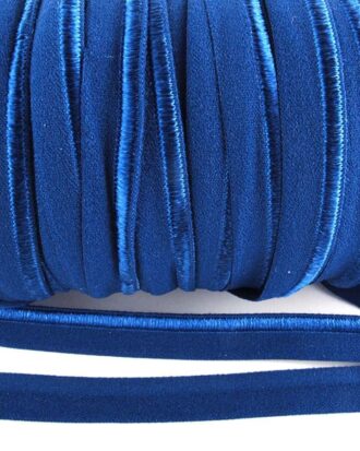 Paspelband elastisch 10 mm doppelseitig (matt & glänzend) - NAVY BLUE