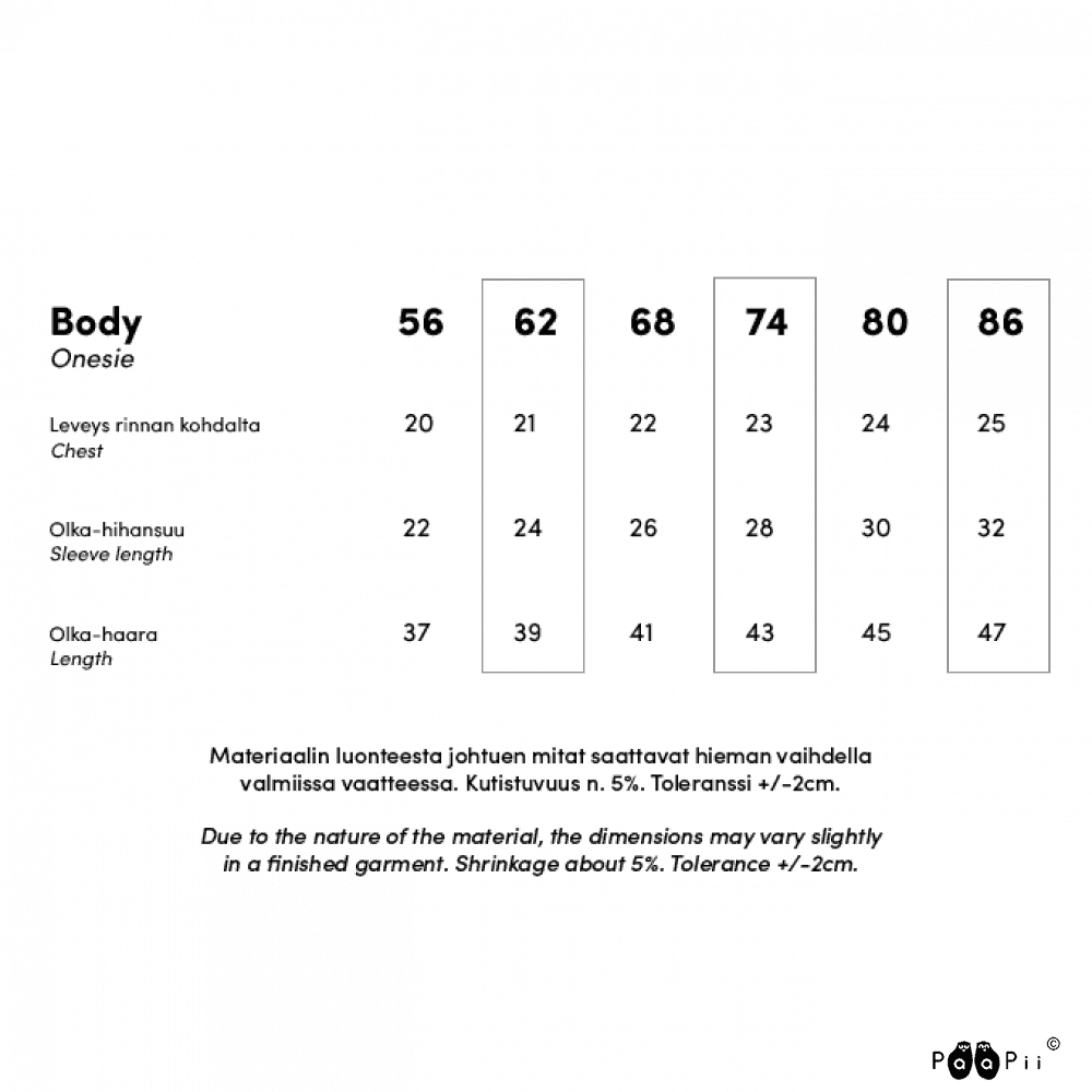 PaaPii organic cotton BODY, Bambi, grey 80 – Bild 4