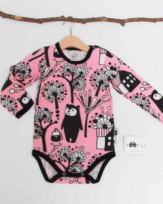 PaaPii organic cotton BODY, siiri pink size 80