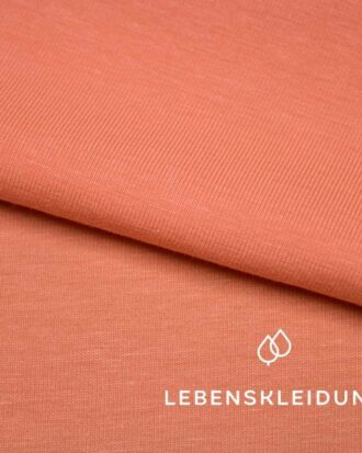 Lebenskleidung Bio Stretch Jersey Stoff- Papaya