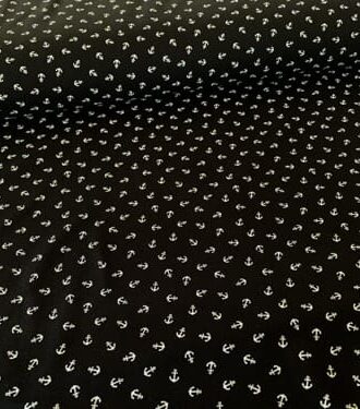 Piquet Print- black anchor