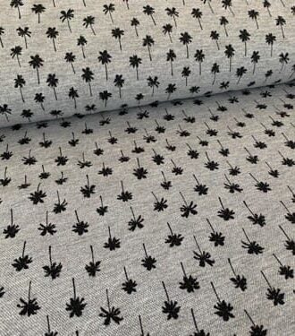 Piquet Print- Palm grey