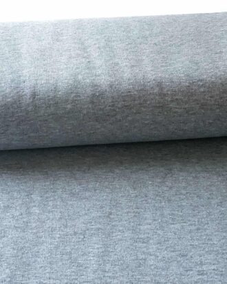 Bündchenstrick- hellgrau meliert