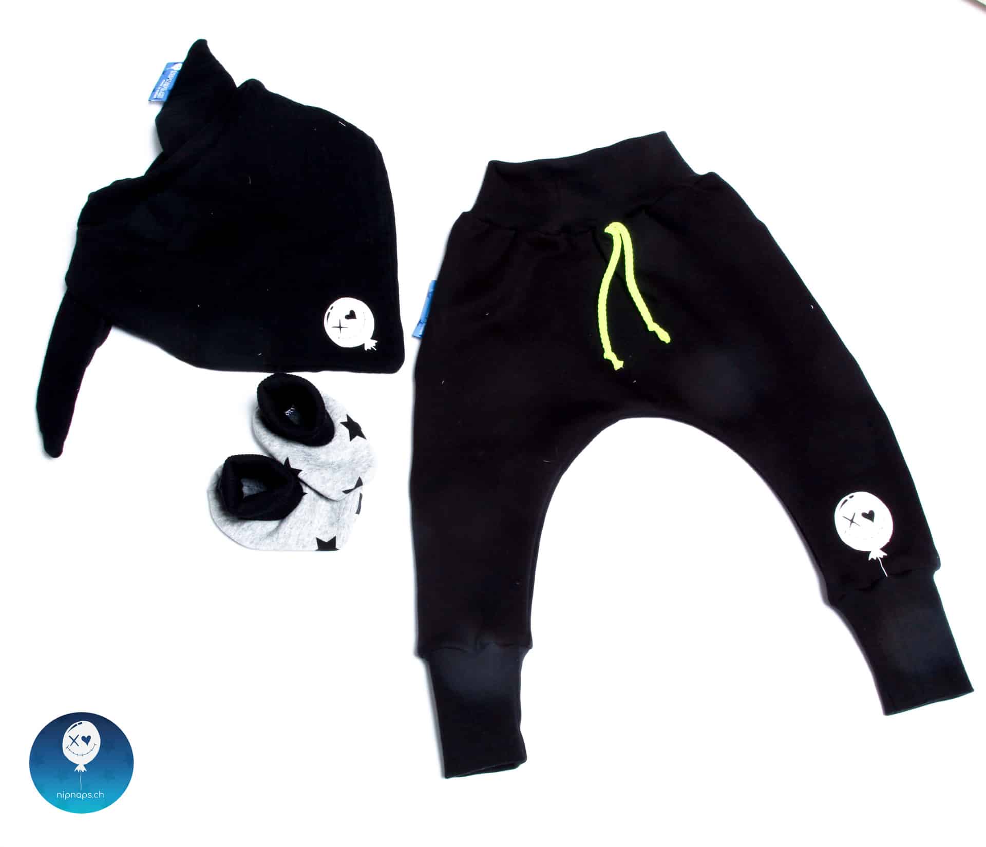 Musselin Schal Kids- schwarz – Bild 2