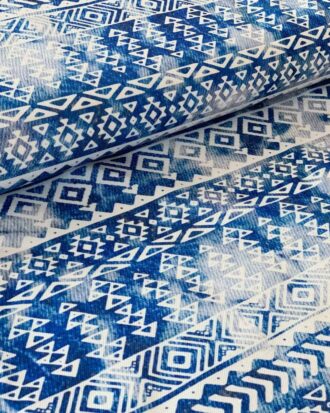 Oxford waterproof R-PET- aztec denim