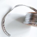 Paspelband Leder Look Silber 10mm