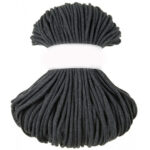 Weiche Baumwollkordel 5mm - charcoal