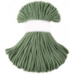 Weiche Baumwollkordel 5mm - Eukalyptus