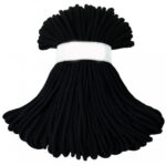 Weiche Baumwollkordel 9mm -black