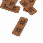 Falt-Label "#" Kunstleder