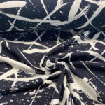 Squiggle black french terry