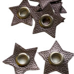 Fertigösen Paar Sterne-silber