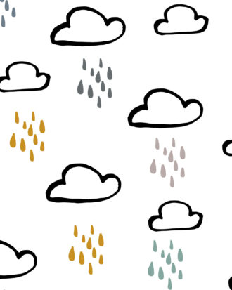 Hejhenri “Regenschauer” weiss bunt