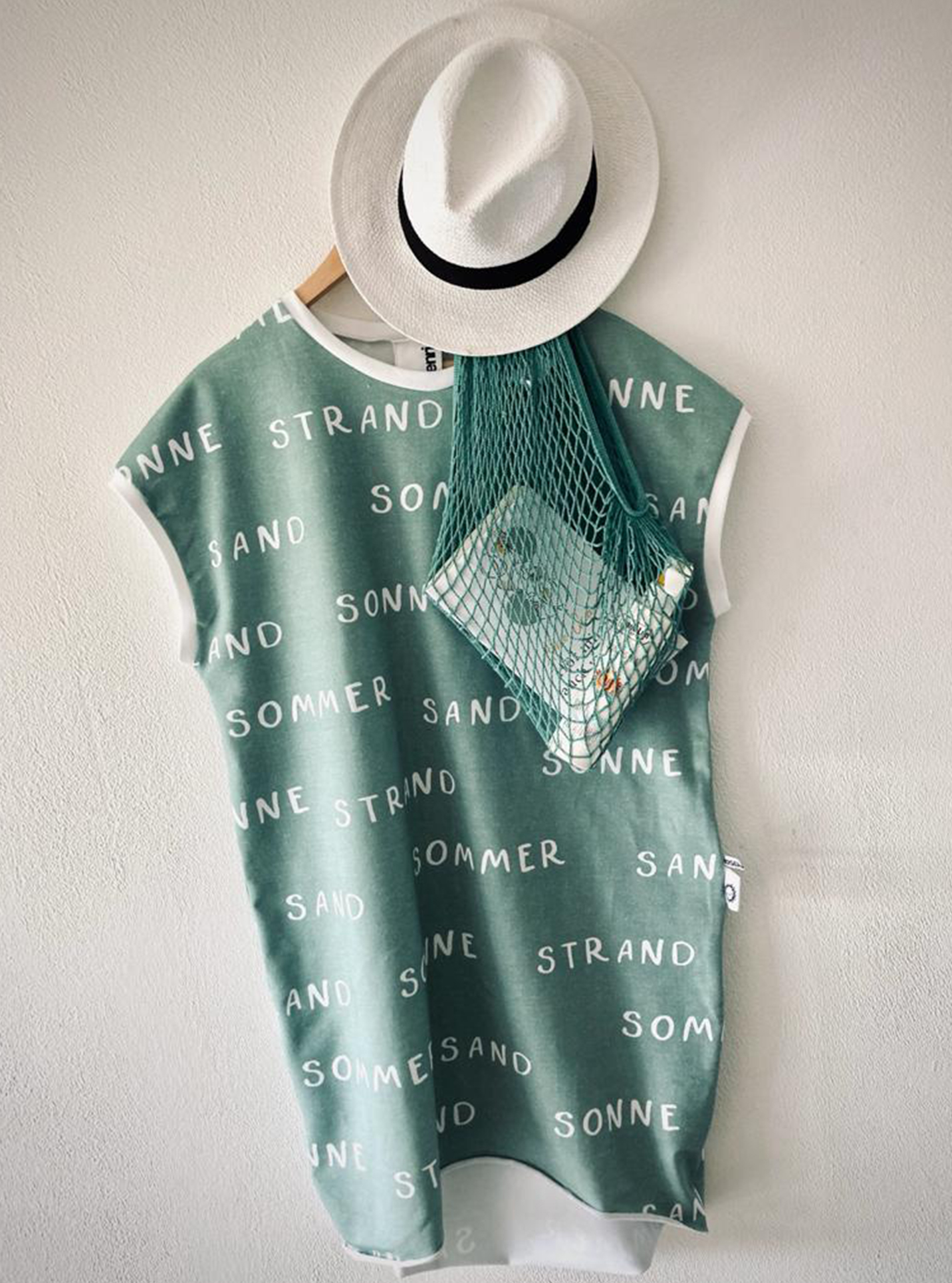 Hejhenri “Sommer Sonne Sand Strand” mint meliert - french terry – Bild 2