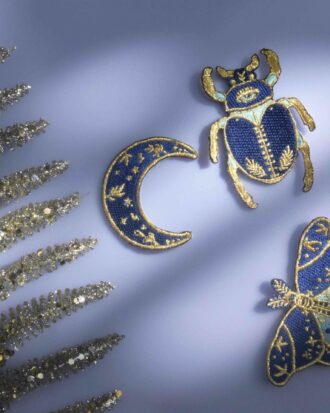 Bügelpatch Trio "Gold Insekts"