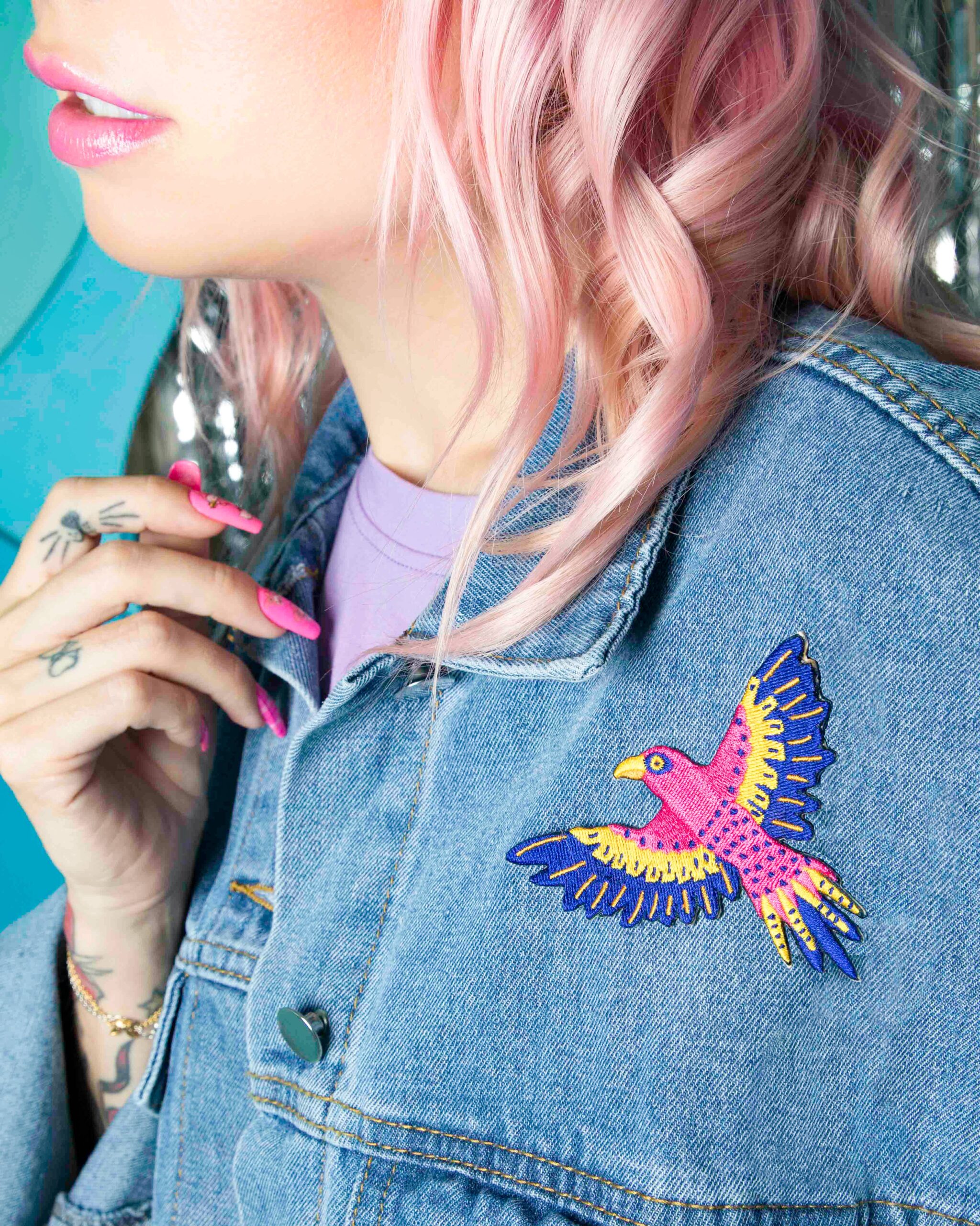 Bügelpatch XL "Adler Duo" – Bild 2