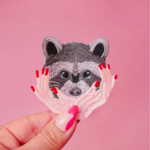 Bügelpatch Racoon Hug