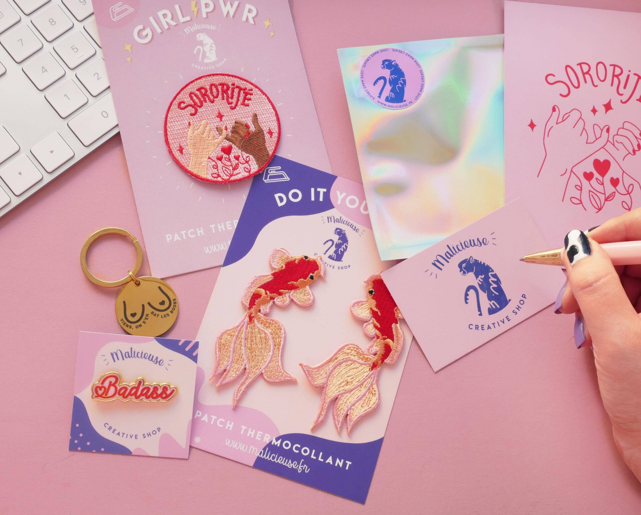 Bügelpatch "Koi Carp Duo" – Bild 3