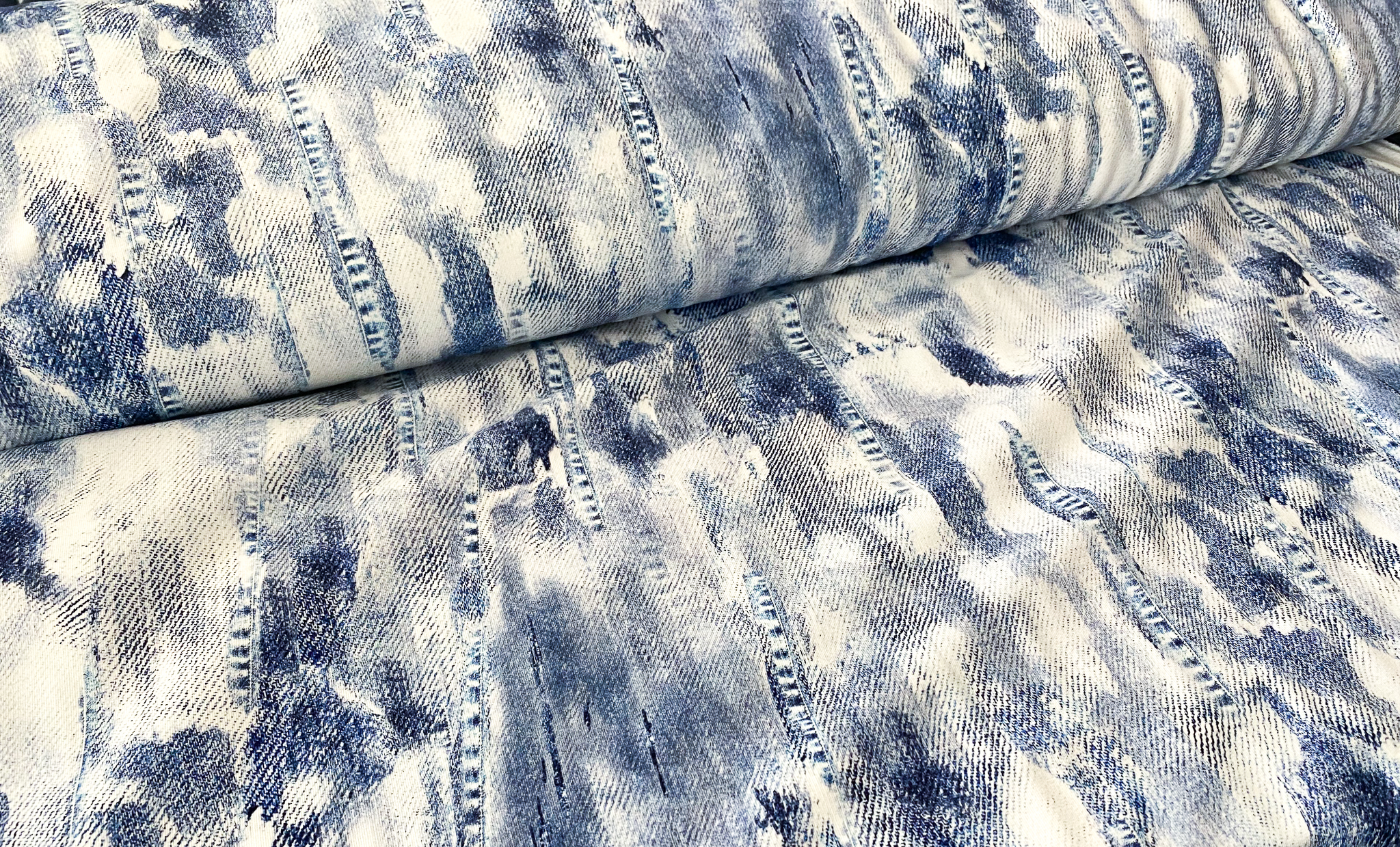 Sommersweat Stoffkids- ripped denim