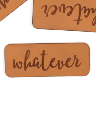 Label "whatever" Kunstleder