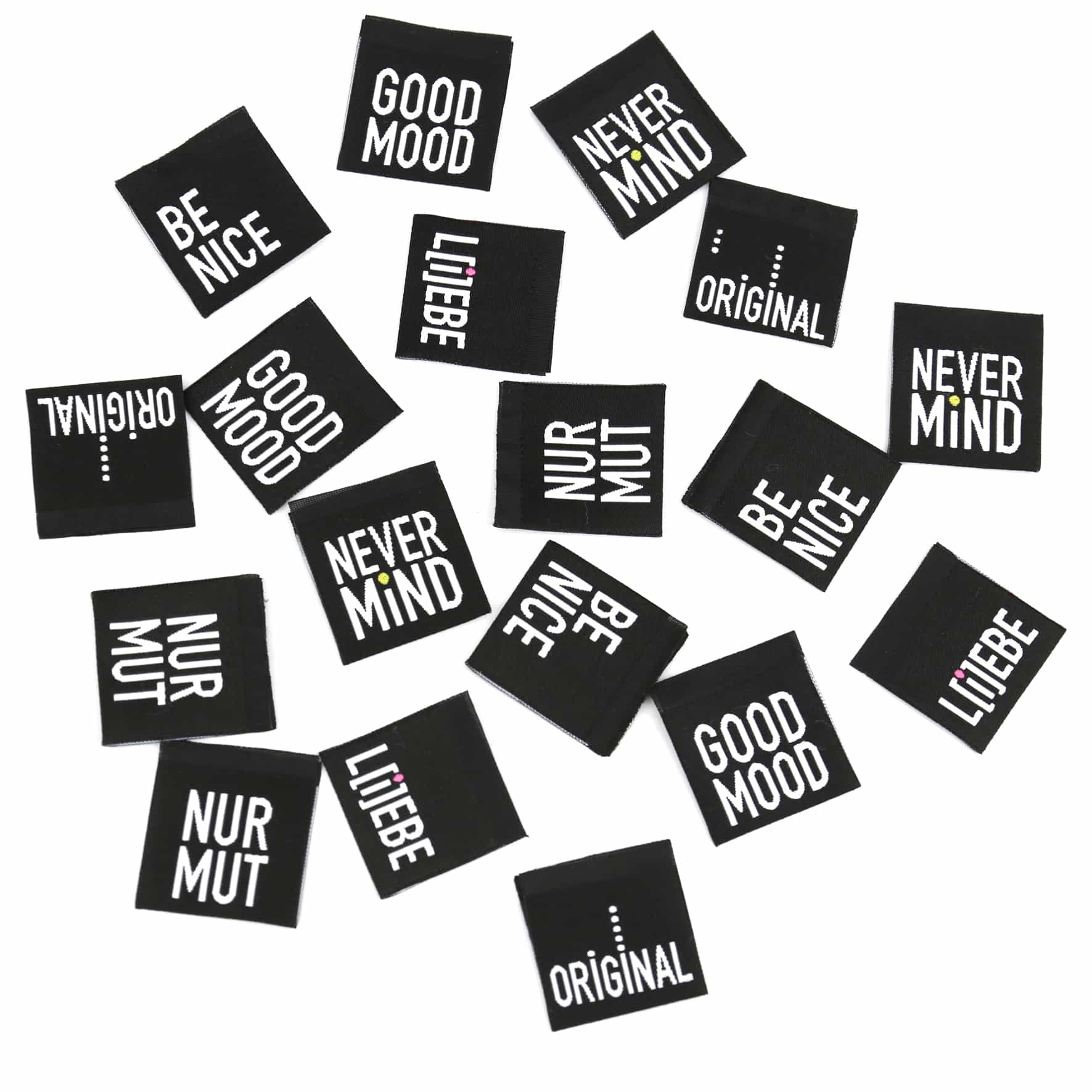 Label "never mind" schwarz – Bild 2