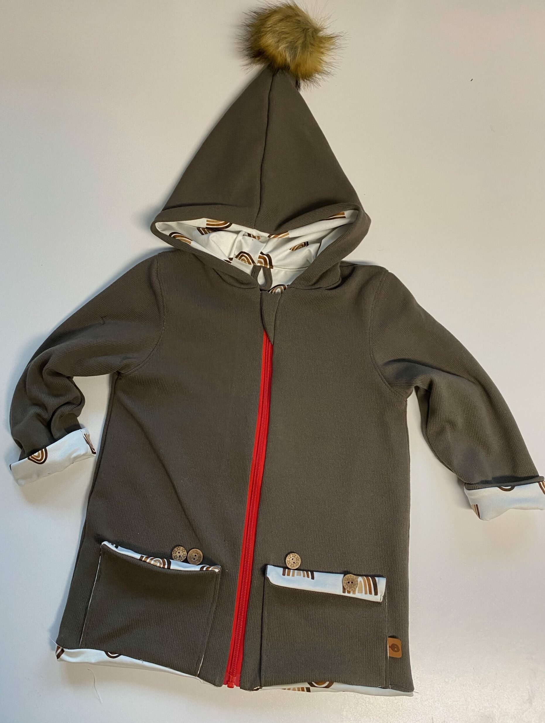 Baumwolle Strickstoff Khaki – Bild 2