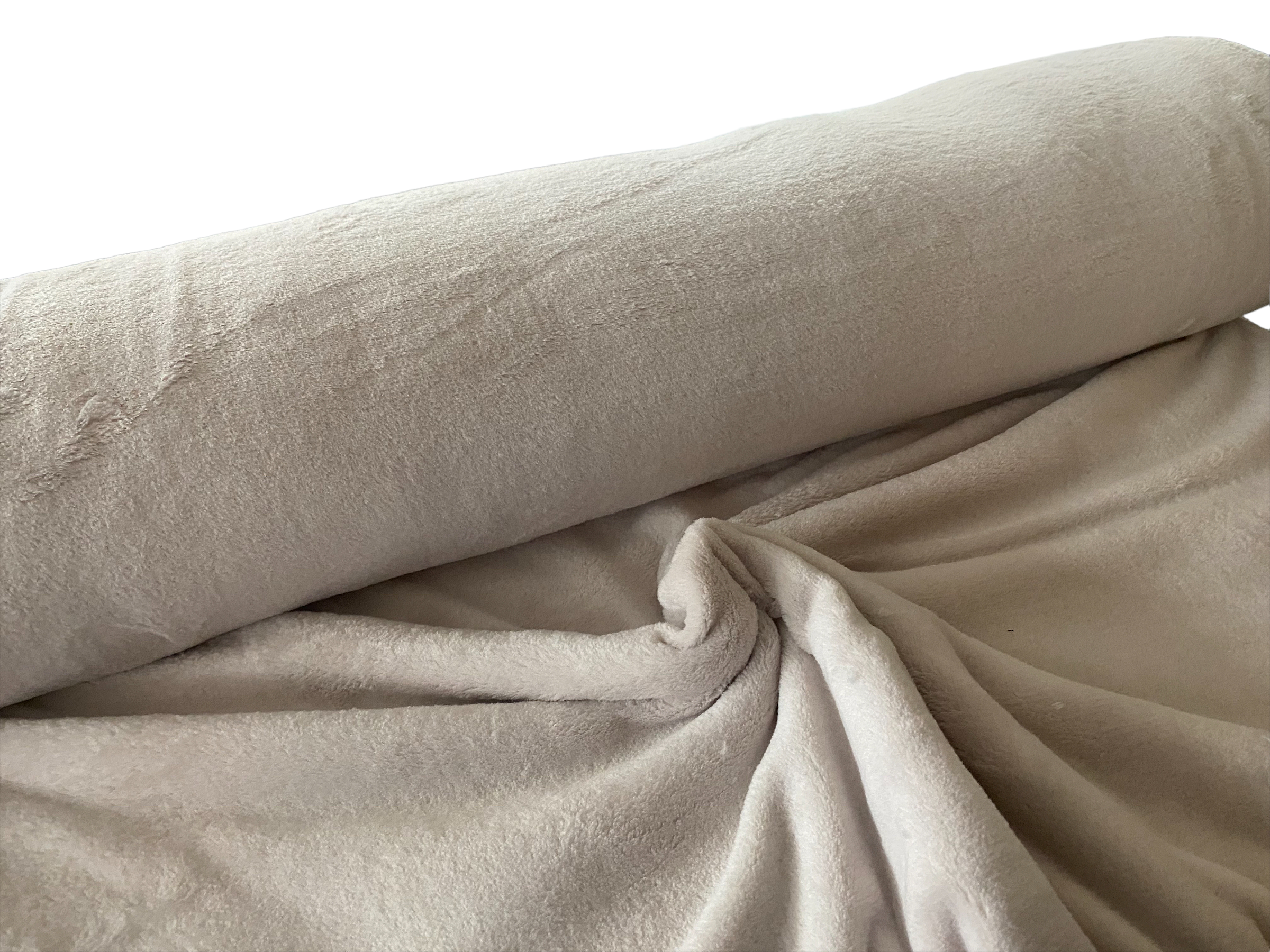 Wellness Fleece Stoff- beige – Bild 2