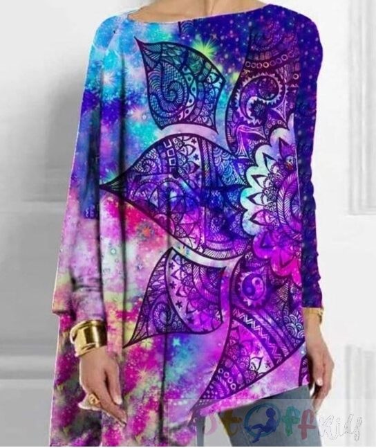 Stoffkids Viskose Jersey Mandala Lila