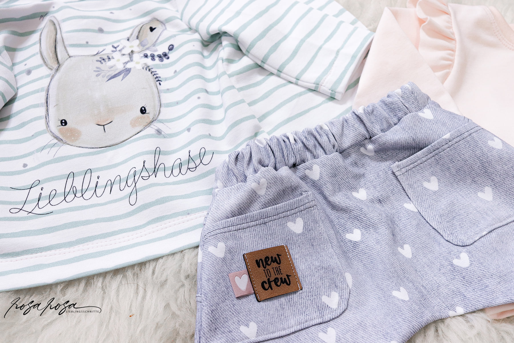 Kunstleder Label - New to the crew *iron-on* – Bild 2