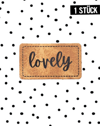 Kunstlederlabel - Lovely *iron-on*