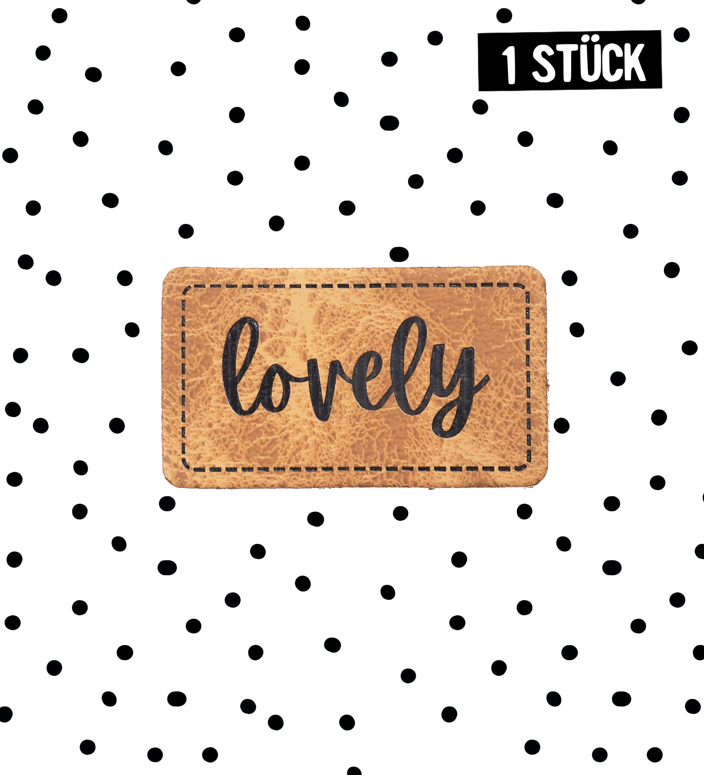 Kunstlederlabel - Lovely *iron-on*