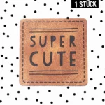 Kunstleder Label -Supercute *iron-on*