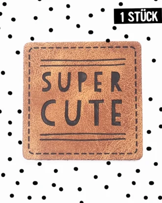 Kunstleder Label -Supercute *iron-on*