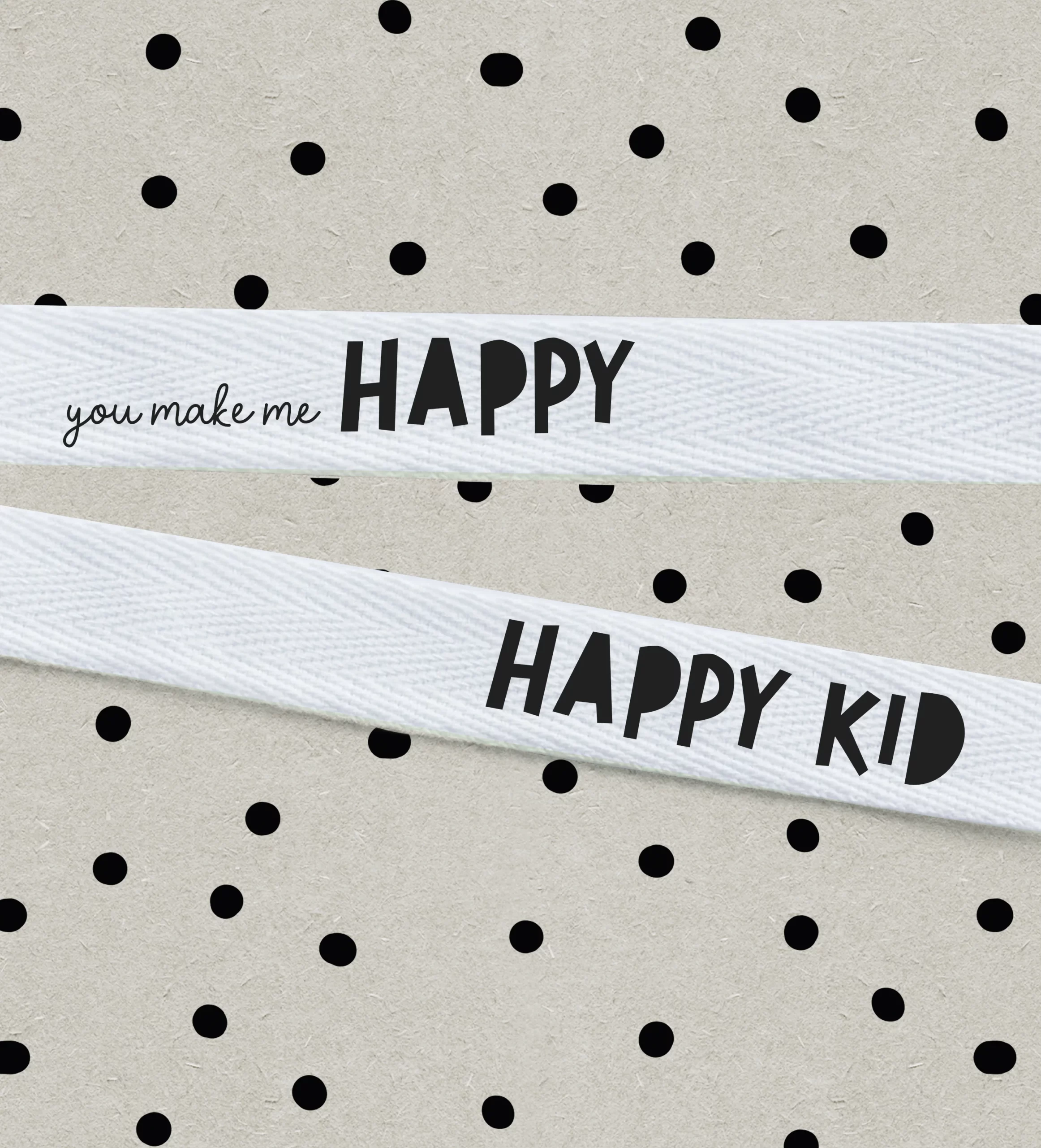 Baumwolle-Band - happy kid