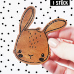 Kunstleder Label - Hase Ella *iron-on*
