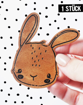Kunstleder Label - Hase Ella *iron-on*