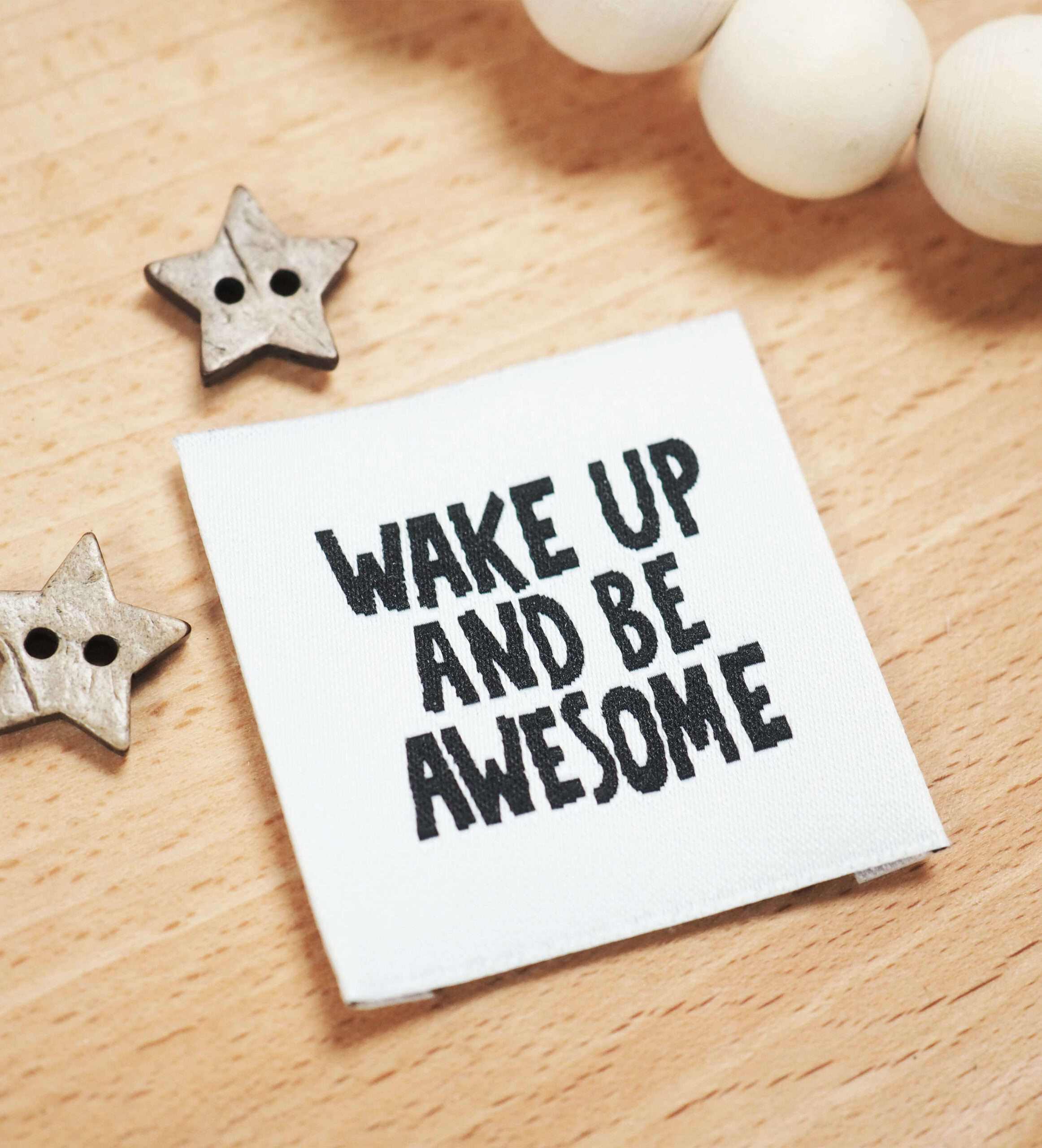 Weblabel *wake up and be awesome* - 4er Pack – Bild 3