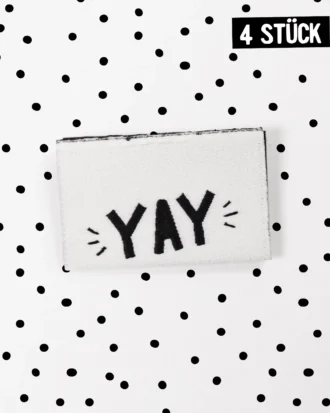 Weblabel *YAY* - 3,4 x 2,2 cm - 4er Pack