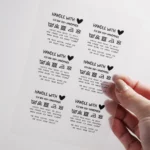 Bügelbild- handle with love *6x*