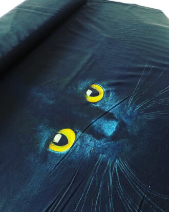 Stoffkids Sommersweat Rapport Katze schwarz