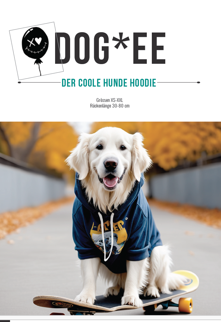 Dog*ee - Hunde Hoodie nach Mass