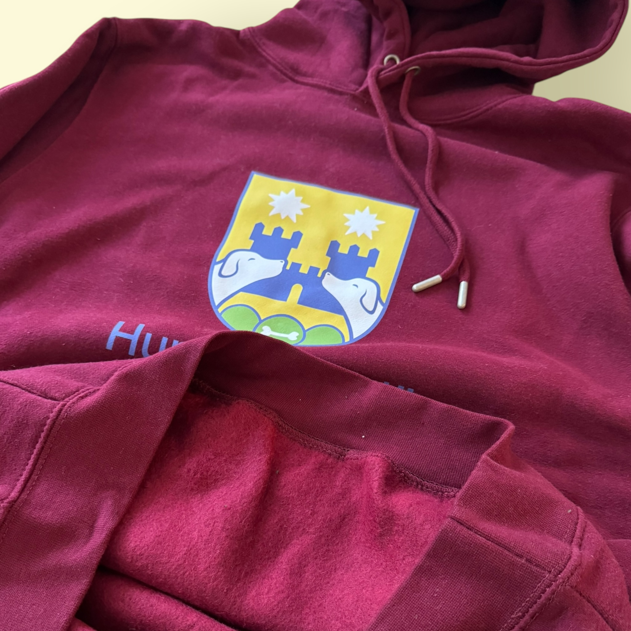 Hunde Fründe Meilen Hoodie - Bordeaux – Bild 2