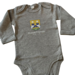 Hunde Fründe Meilen Baby Body in heather grey