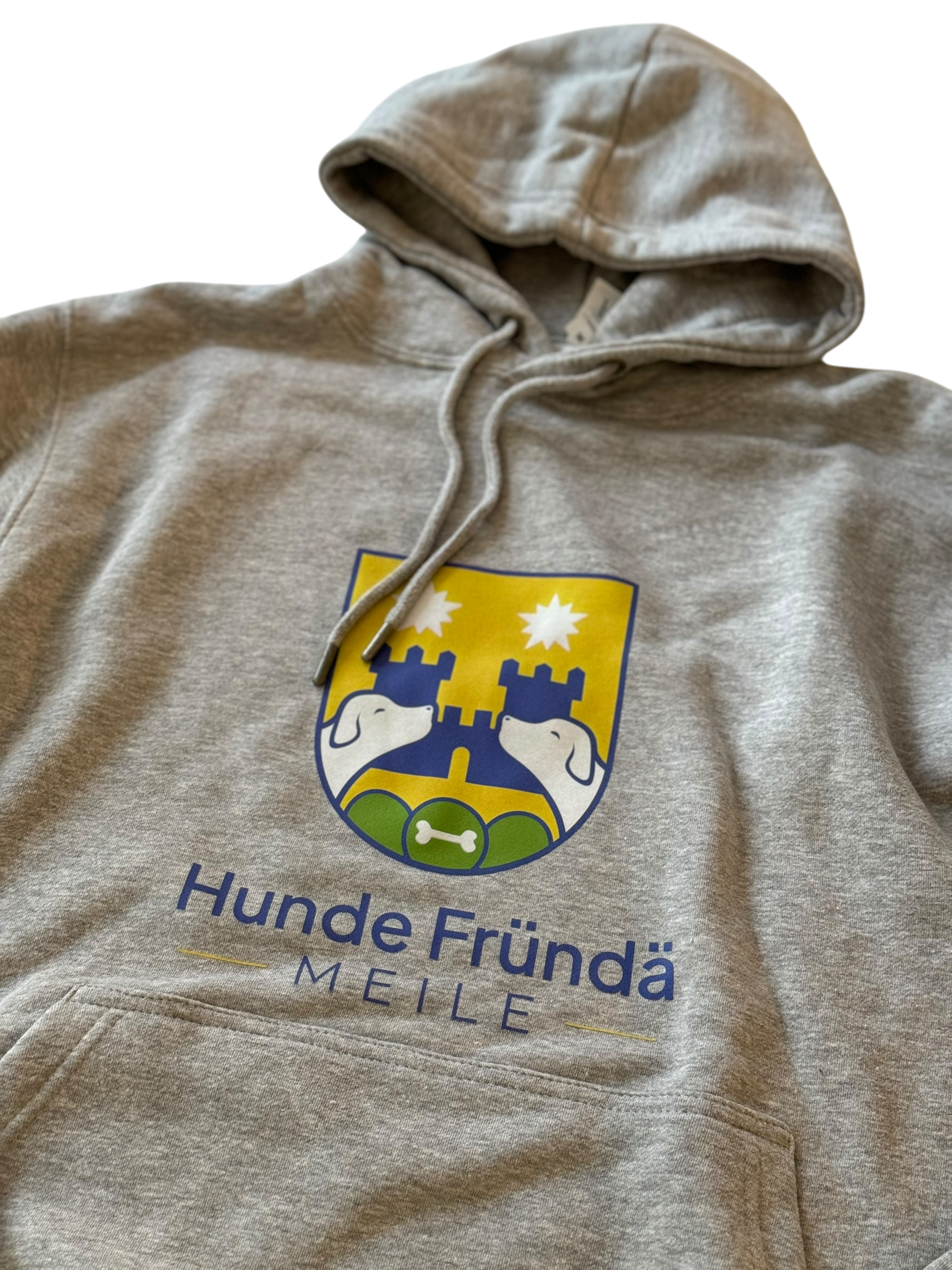 Hunde Fründe Meilen Hoodie - Heather Grey