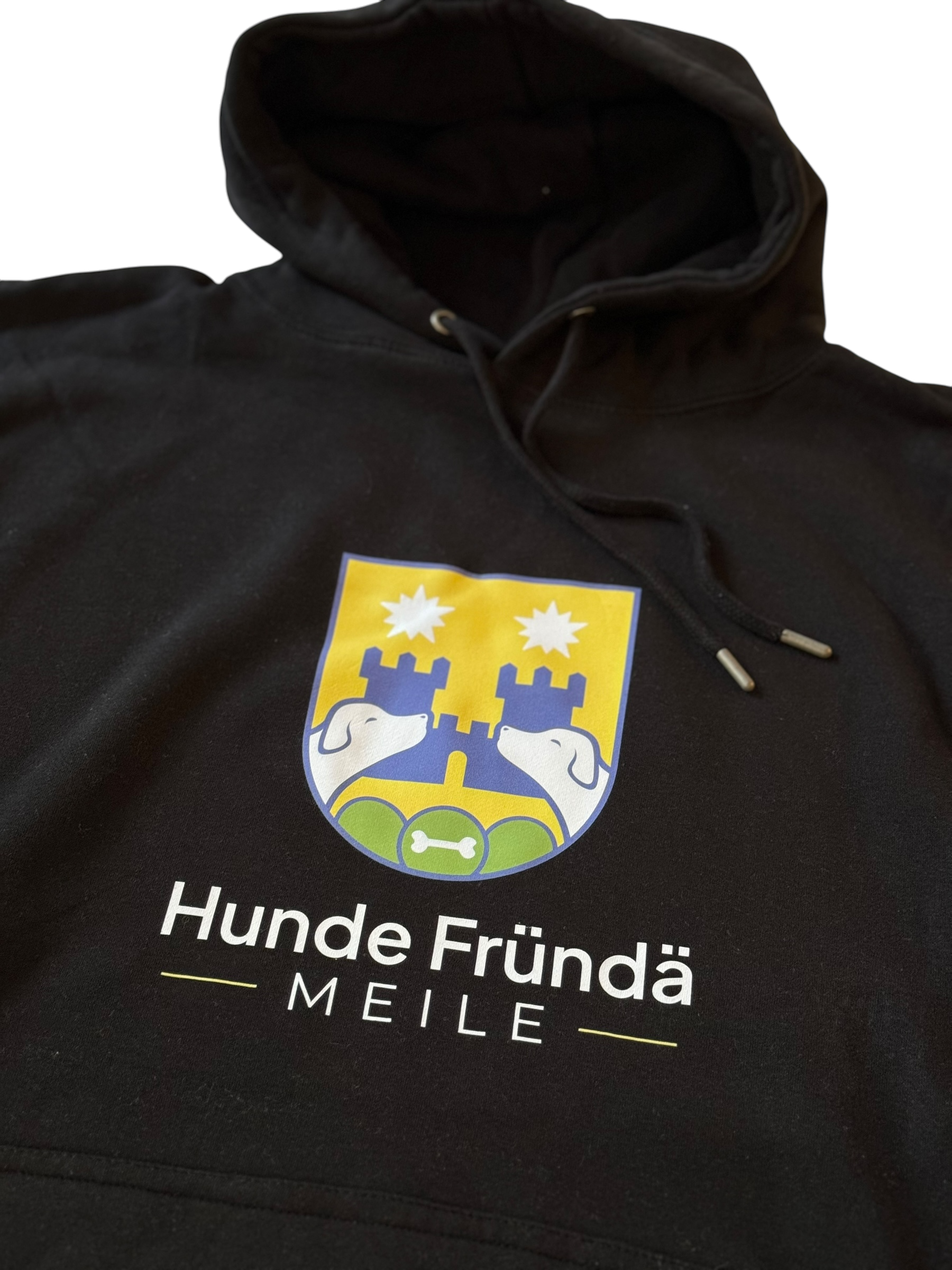 Hunde Fründe Meilen Hoodie - Schwarz – Bild 4
